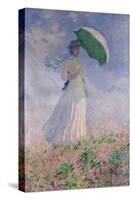Woman with a Parasol Turned to the Right, 1886-Claude Monet-Stretched Canvas