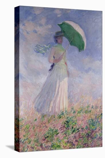 Woman with a Parasol Turned to the Right, 1886-Claude Monet-Stretched Canvas