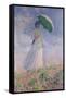 Woman with a Parasol Turned to the Right, 1886-Claude Monet-Framed Stretched Canvas