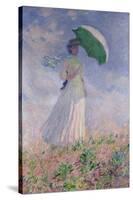 Woman with a Parasol Turned to the Right, 1886-Claude Monet-Stretched Canvas