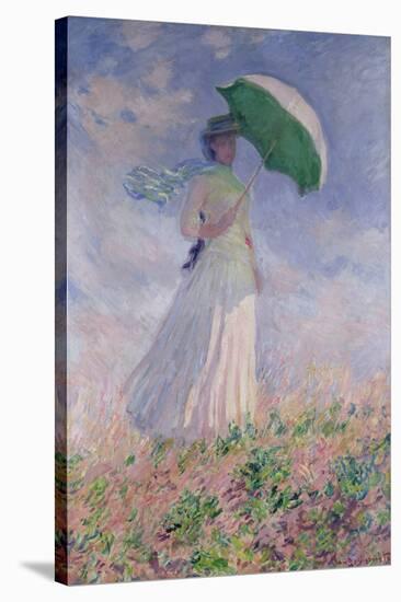 Woman with a Parasol Turned to the Right, 1886-Claude Monet-Stretched Canvas