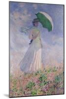 Woman with a Parasol Turned to the Right, 1886-Claude Monet-Mounted Giclee Print