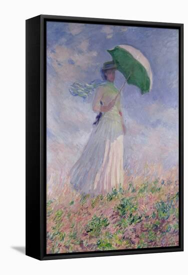 Woman with a Parasol Turned to the Right, 1886-Claude Monet-Framed Stretched Canvas