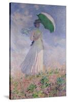 Woman with a Parasol Turned to the Right, 1886-Claude Monet-Stretched Canvas