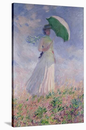 Woman with a Parasol Turned to the Right, 1886-Claude Monet-Stretched Canvas