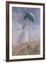 Woman with a Parasol Turned to the Right, 1886-Claude Monet-Framed Giclee Print