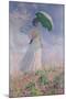 Woman with a Parasol Turned to the Right, 1886-Claude Monet-Mounted Giclee Print