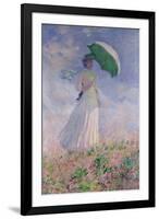 Woman with a Parasol Turned to the Right, 1886-Claude Monet-Framed Premium Giclee Print