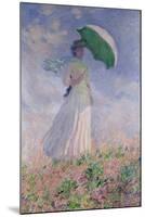 Woman with a Parasol Turned to the Right, 1886-Claude Monet-Mounted Premium Giclee Print