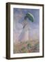 Woman with a Parasol Turned to the Right, 1886-Claude Monet-Framed Giclee Print