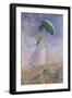 Woman with a Parasol Turned to the Right, 1886-Claude Monet-Framed Giclee Print