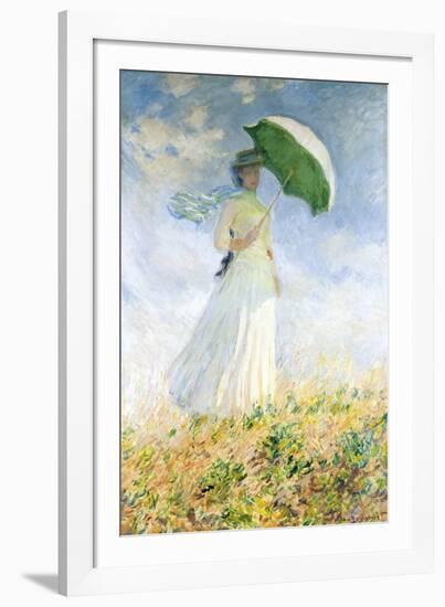 Woman With A Parasol-Claude Monet-Framed Giclee Print