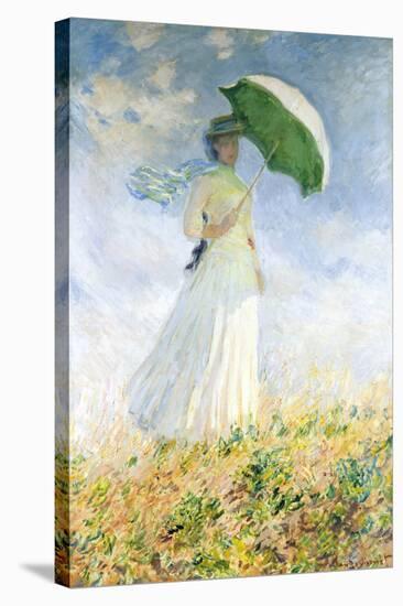 Woman With A Parasol-Claude Monet-Stretched Canvas