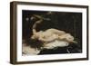 Woman with a Parrot, 1866-Gustave Courbet-Framed Giclee Print