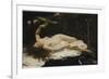 Woman with a Parrot, 1866-Gustave Courbet-Framed Giclee Print