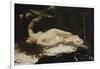 Woman with a Parrot, 1866-Gustave Courbet-Framed Giclee Print