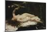 Woman with a Parrot, 1866-Gustave Courbet-Mounted Premium Giclee Print