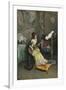 Woman with a Parrot, C.1872 (Oil on Canvas)-Raimundo De Madrazo Y Garreta-Framed Giclee Print