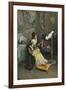 Woman with a Parrot, C.1872 (Oil on Canvas)-Raimundo De Madrazo Y Garreta-Framed Giclee Print