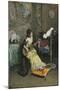 Woman with a Parrot, C.1872 (Oil on Canvas)-Raimundo De Madrazo Y Garreta-Mounted Giclee Print