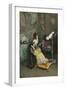 Woman with a Parrot, C.1872 (Oil on Canvas)-Raimundo De Madrazo Y Garreta-Framed Giclee Print