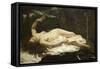 Woman with a Parrot-Gustave Courbet-Framed Stretched Canvas