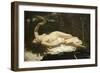 Woman with a Parrot-Gustave Courbet-Framed Art Print