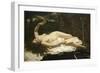 Woman with a Parrot-Gustave Courbet-Framed Art Print