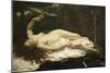 Woman with a Parrot-Gustave Courbet-Mounted Art Print