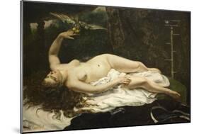 Woman with a Parrot-Gustave Courbet-Mounted Art Print