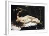 Woman with a Parrot-Gustave Courbet-Framed Giclee Print