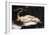 Woman with a Parrot-Gustave Courbet-Framed Giclee Print