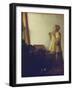 Woman with a Pearl Necklace, 1664-Johannes Vermeer-Framed Giclee Print