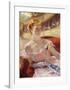 Woman with a Pearl Necklace in a Loge-Mary Stevenson Cassatt-Framed Premium Giclee Print