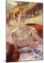 Woman with a Pearl Necklace in a Loge-Mary Stevenson Cassatt-Mounted Premium Giclee Print