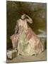 Woman with a Picnic Basket, C.1890 (Oil on Panel)-Raimundo De Madrazo Y Garreta-Mounted Giclee Print