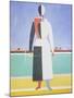 Woman with a Rake, 1915-Kasimir Malevich-Mounted Giclee Print