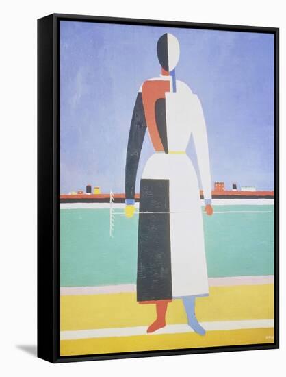 Woman with a Rake, 1915-Kasimir Malevich-Framed Stretched Canvas