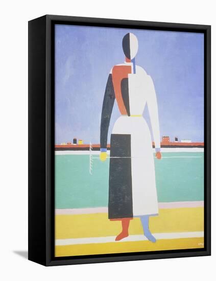 Woman with a Rake, 1915-Kasimir Malevich-Framed Stretched Canvas