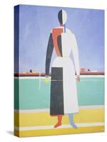 Woman with a Rake, 1915-Kasimir Malevich-Stretched Canvas