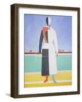 Woman with a Rake, 1915-Kasimir Malevich-Framed Giclee Print