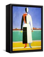 Woman with a Rake, 1928-1932-Kazimir Malevich-Framed Stretched Canvas