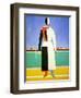 Woman with a Rake, 1928-1932-Kazimir Malevich-Framed Giclee Print