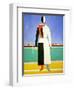 Woman with a Rake, 1928-1932-Kazimir Malevich-Framed Giclee Print