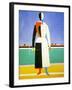 Woman with a Rake, 1928-1932-Kazimir Malevich-Framed Giclee Print