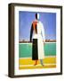 Woman with a Rake, 1928-1932-Kazimir Malevich-Framed Giclee Print