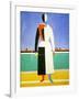 Woman with a Rake, 1928-1932-Kazimir Malevich-Framed Giclee Print