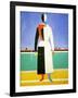 Woman with a Rake, 1928-1932-Kazimir Malevich-Framed Giclee Print