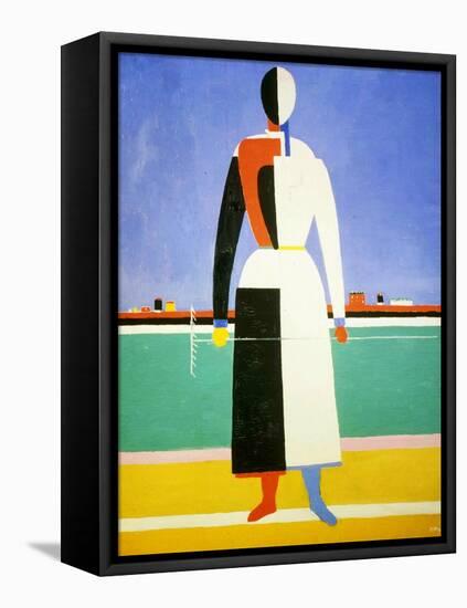 Woman with a Rake, 1928-1932-Kazimir Malevich-Framed Stretched Canvas