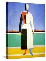 Woman with a Rake, 1928-1932-Kazimir Malevich-Stretched Canvas